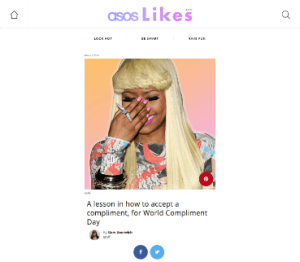 ASOS Likes post from 1 March 2016